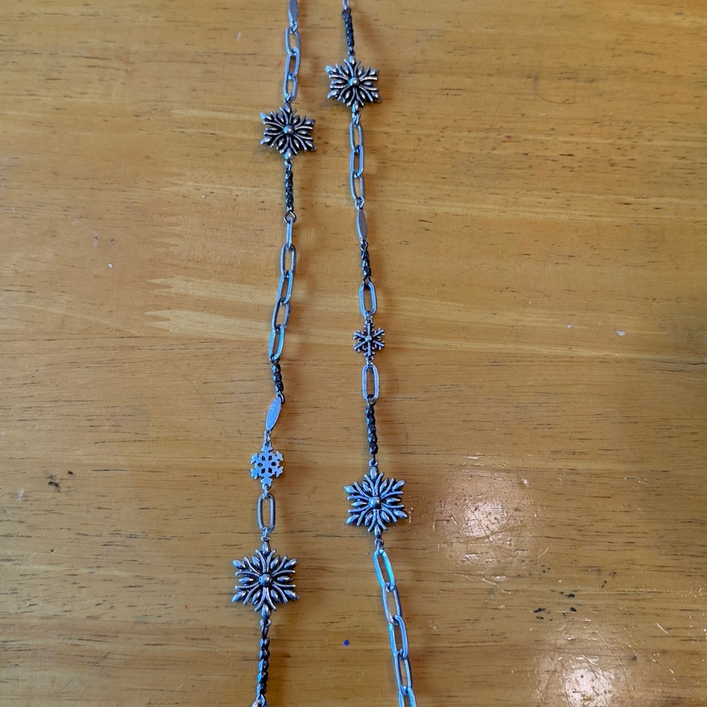JJill double sided snowflake necklace. New with tag - Picture 8 of 16